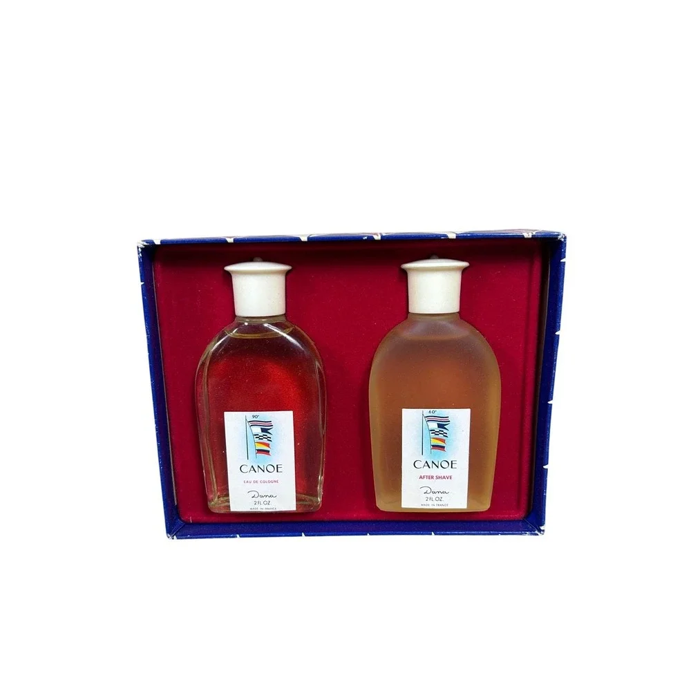 Vintage Dana Canoe Gift Set Eau De Cologne‎ After Shave 2 fl oz Men's